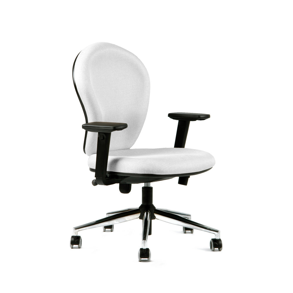 Silla ERGO Base cromada apoyabrazos regulable - Tela